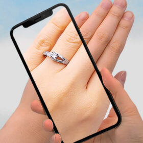 スマホのインスタグラムでティアラと結婚指輪と婚約指輪のAR試着が出来るようになりました。