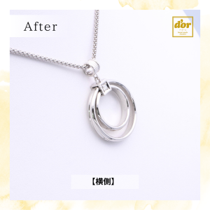 埼玉県浦和のジュエリーショップ【シプレドオール】で、プラチナリングをペンダントネックレスにリフォーム。思い出の結婚指輪を普段使いしやすいデザインへ作り替え。