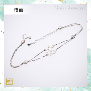 プラチナにダイヤモンドをあしらったオーダーメイドの花モチーフネックレス