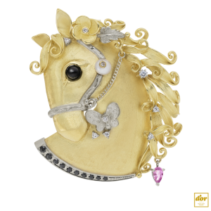 K18イエローゴールド、プラチナの馬ジュエリー