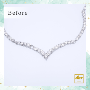 浦和の小さなジュエリーショップ【シプレドオール】ではネックレスのダイヤモンド取れの修理も元の近い状態へ加工いたします。